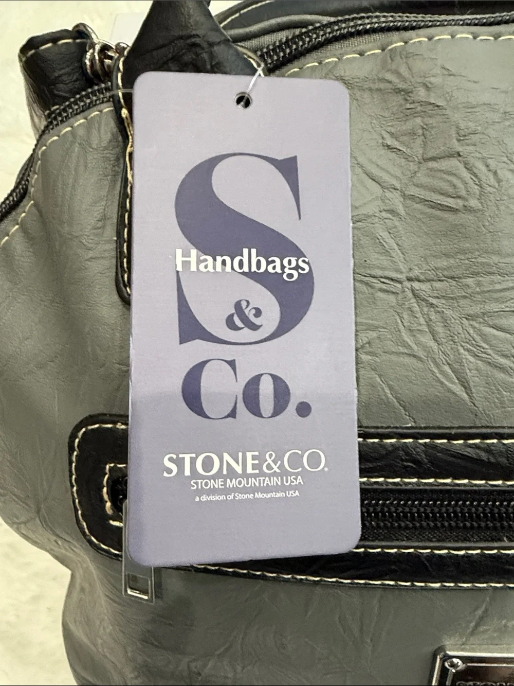 Stone & Co. Gray and Black Women’s Shoulder Satchel - Picture 12 of 17